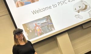 Allison Howard with VR Headset